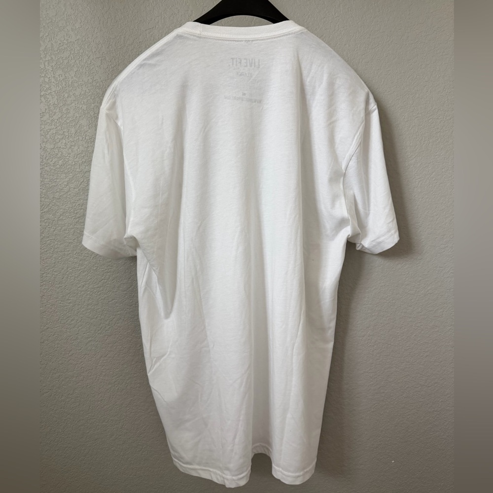 Men's White LVFT. Graphic Short Sleeve Tee - Picture 4 of 4